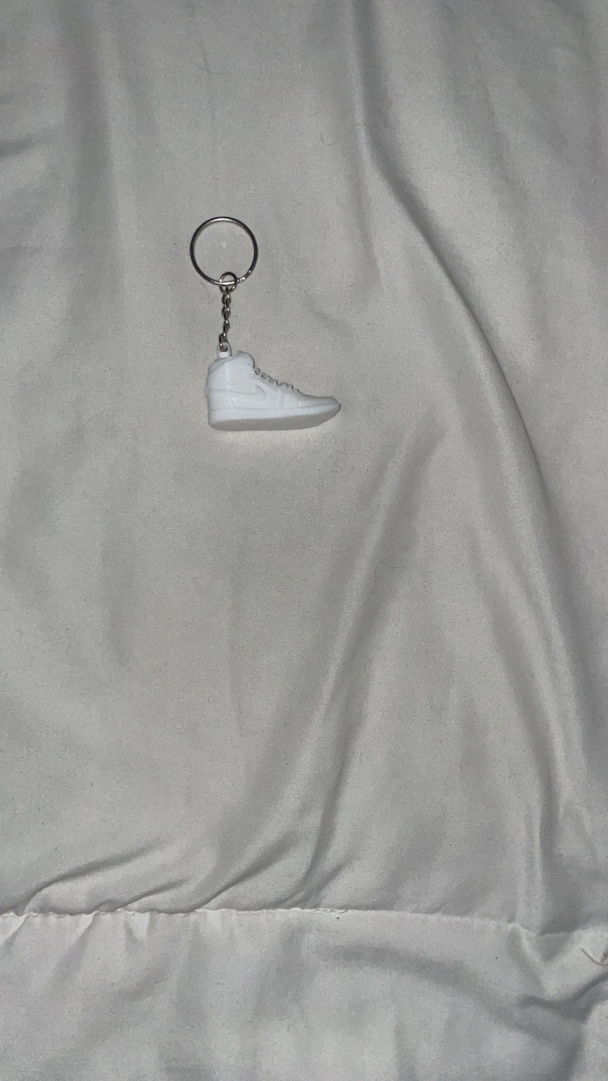 White Jordan 1 Keychain